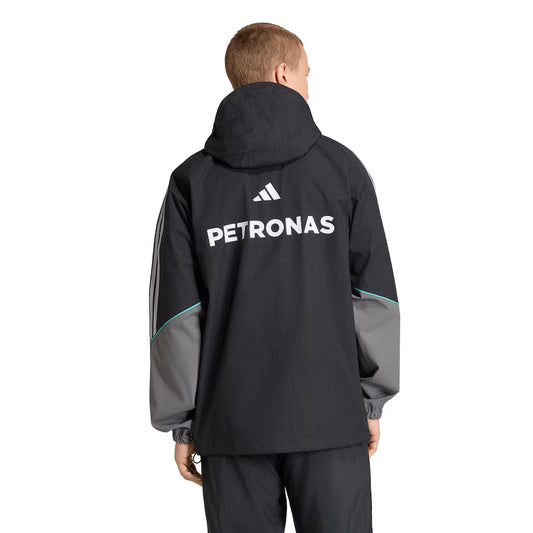 Mercedes AMG Petronas adidas F1 Team Mechanics Rain Jacket - Black