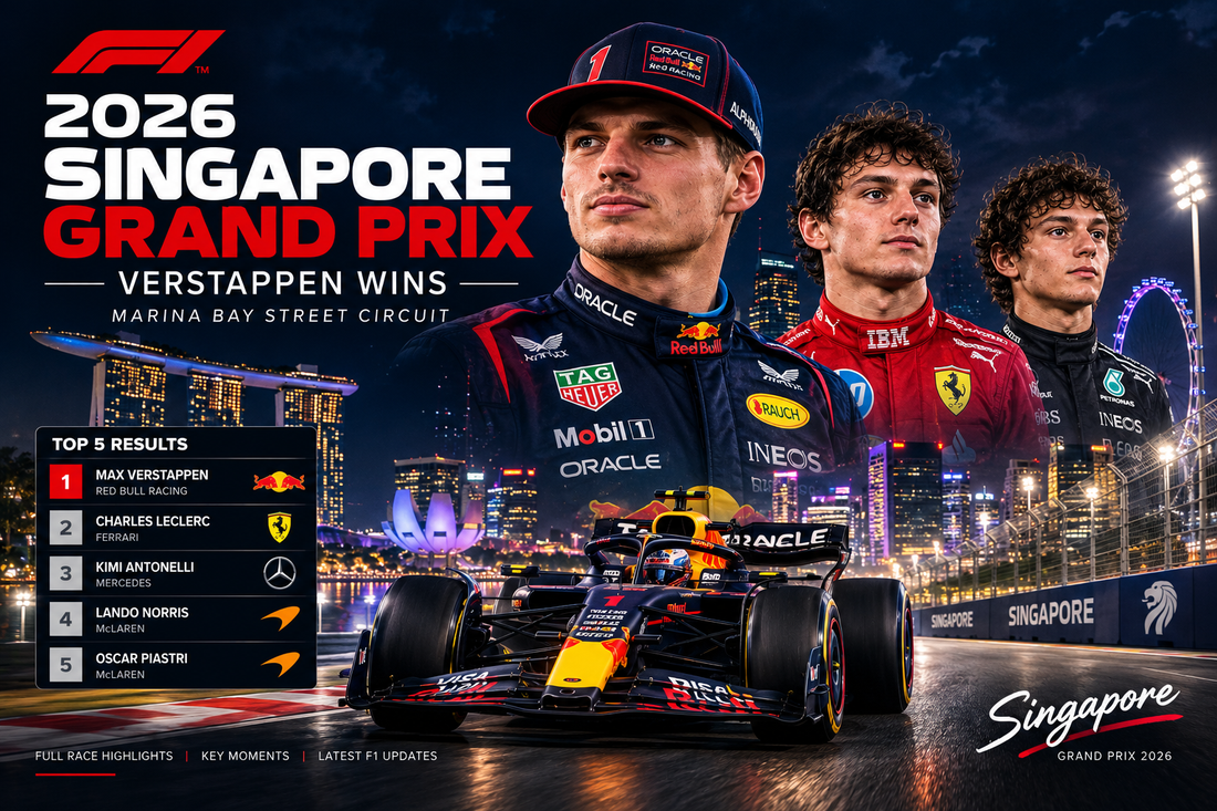 2026 Singapore Grand Prix: Verstappen Wins for Red Bull