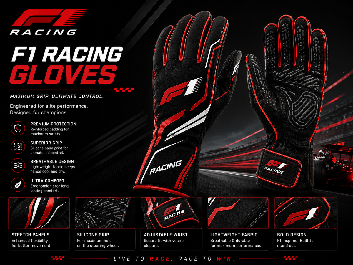 F1 racing gloves
