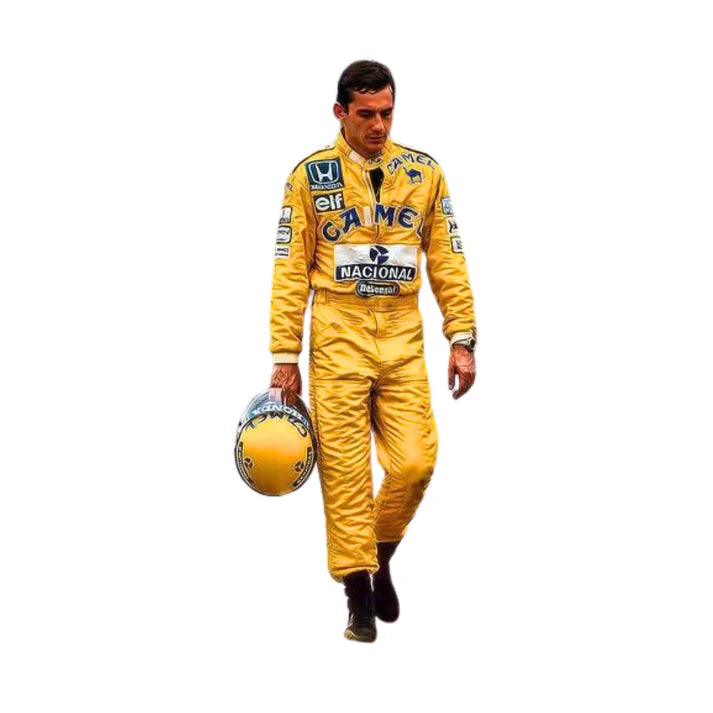 Ayrton Senna 1987 Camel Embroidery Monaco GP f1 race suit