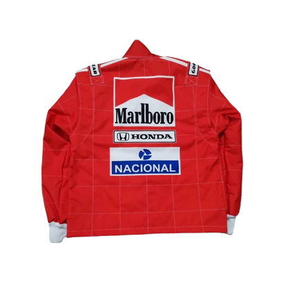 Ayrton Senna Replica Embroidered Patches go kart Jacket