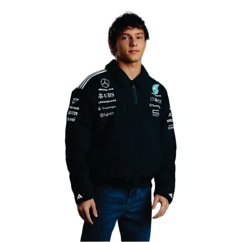 Mercedes 2025 petronas adidas F1 jacket black