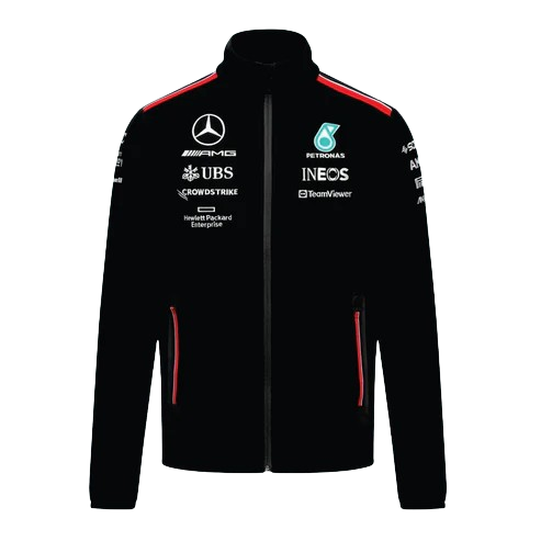 Mercedes 2023 F1 Mens Softshell Jacket Black
