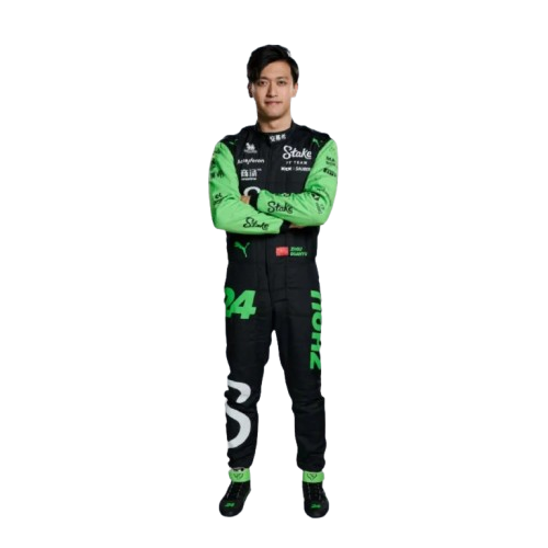 New 2024 Zhou Guanyu Stake F1 Team Kick Sauber Racing Suit