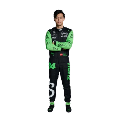 New 2024 Zhou Guanyu Stake F1 Team Kick Sauber Racing Suit
