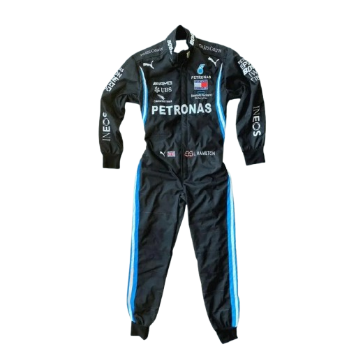 Lewis Hamilton 2021 Mercedes-AMG Petronas F1 Replica Racing Suit – Embroidered Edition
