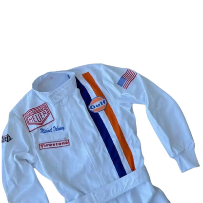 Michael Delaney Steve McQueen Le Mans 1971 Embroidery Race Suit