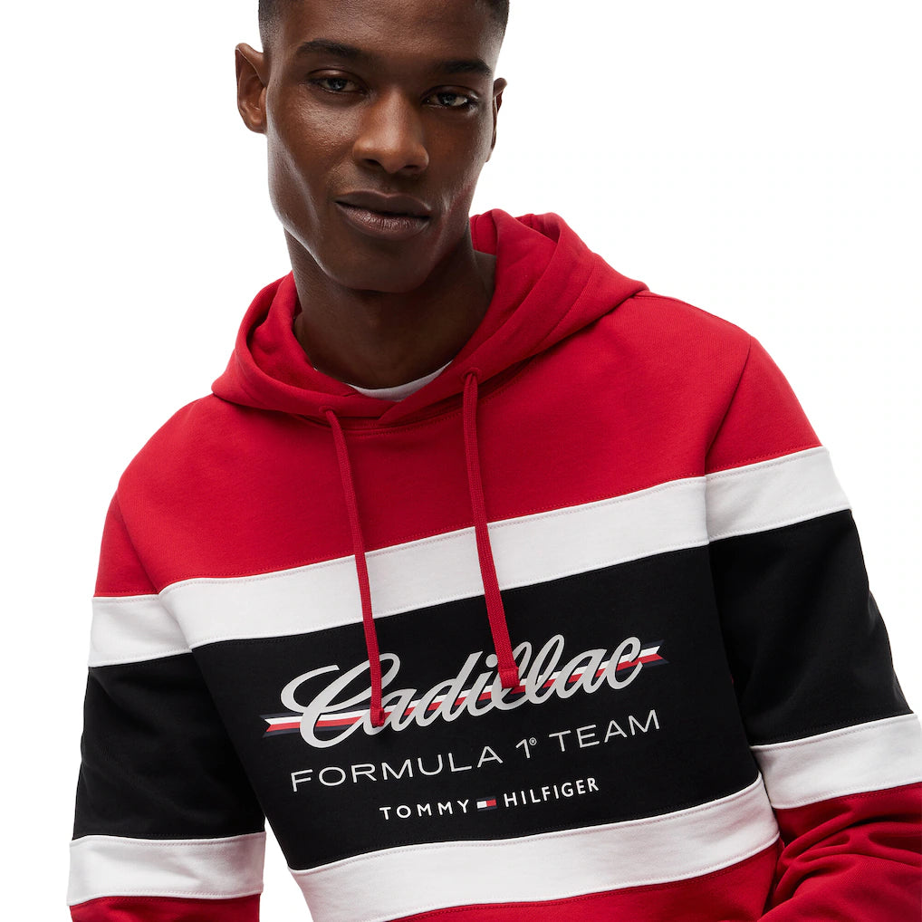 Cadillac Tommy Hilfiger Panelled Hoodie - Red