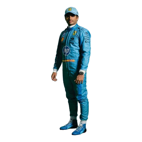 Carlos Sainz jr 2024 HP Miami Grand Prix Scuderia Ferrari F1 Team Replica Racing Suit