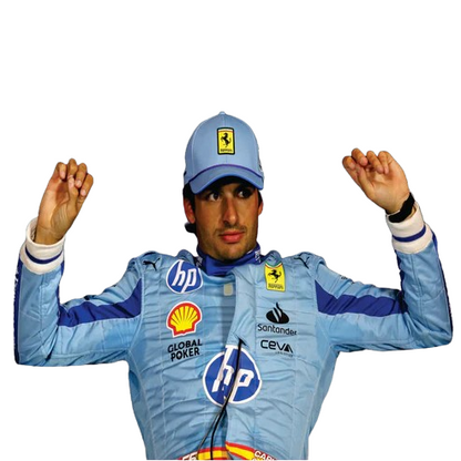Carlos Sainz jr 2024 HP Miami Grand Prix Scuderia Ferrari F1 Team Replica Racing Suit