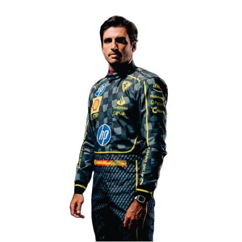 Carlos Sainz jr 2024 HP Italy GP Scuderia Ferrari F1 Team Replica Racing Suit