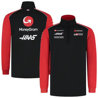 Haas F1 Moneygram 2025 Team Fitted Zip Sweater