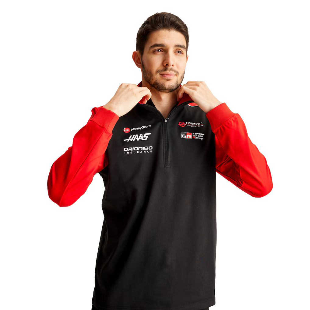 Haas F1 Moneygram 2025 Team Fitted Zip Sweater