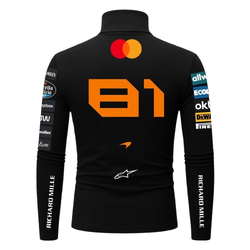Oscar Piastri Black F1 Compression Shirt – Men's Racing Base Layer
