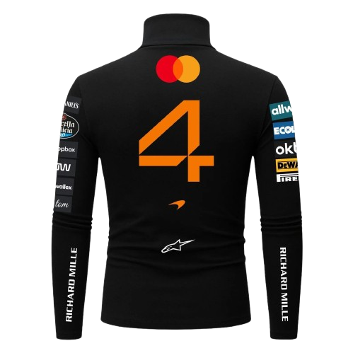 Lando Norris Black F1 Compression Shirt – Men's Racing Base Layer