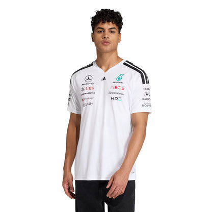 Mercedes AMG Petronas adidas F1 2026 Team Driver T-Shirt - White