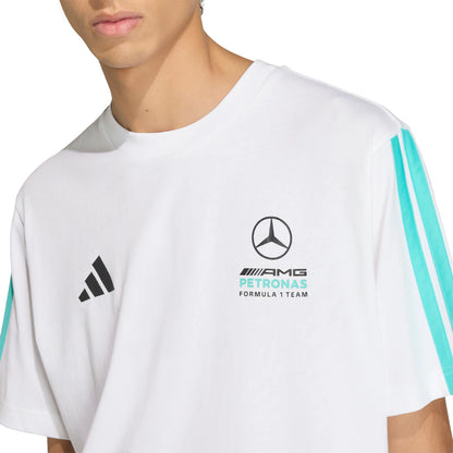 Mercedes AMG Petronas adidas F1 Small Logo T-Shirt - White