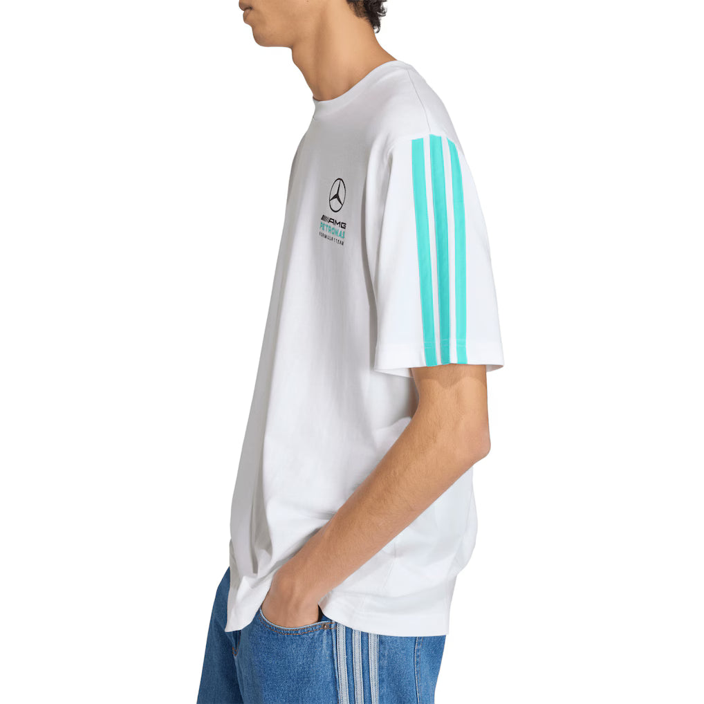 Mercedes AMG Petronas adidas F1 Small Logo T-Shirt - White