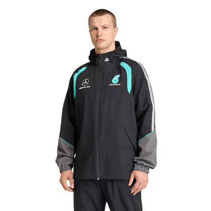 Mercedes AMG Petronas adidas F1 Team Mechanics Rain Jacket - Black