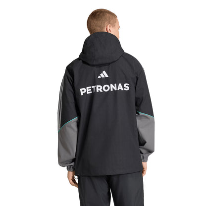 Mercedes AMG Petronas adidas F1 Team Mechanics Rain Jacket - Black