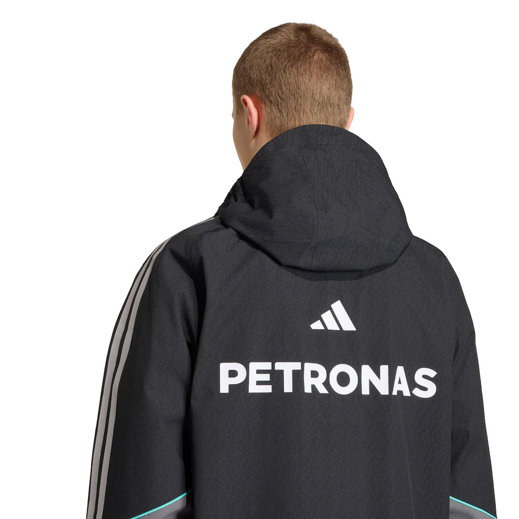 Mercedes AMG Petronas adidas F1 Team Mechanics Rain Jacket - Black