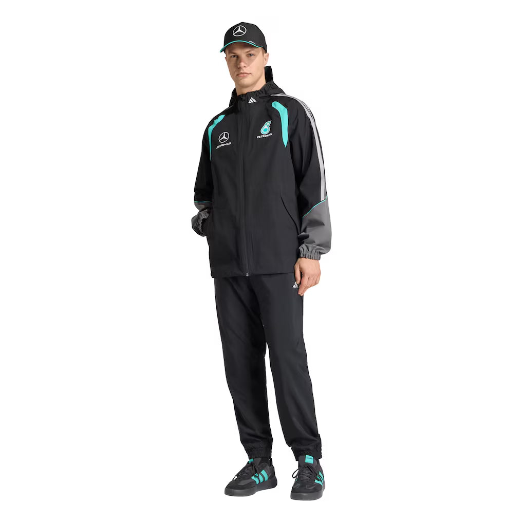 Mercedes AMG Petronas adidas F1 Team Mechanics Rain Jacket - Black