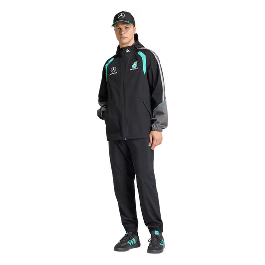 Mercedes AMG Petronas adidas F1 Team Mechanics Rain Jacket - Black