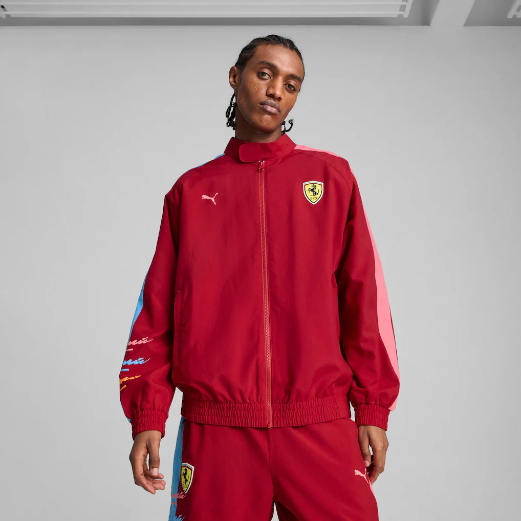 Scuderia Ferrari Puma Special Edition Miami T7 Jacket - Dark Crimson - Unisex